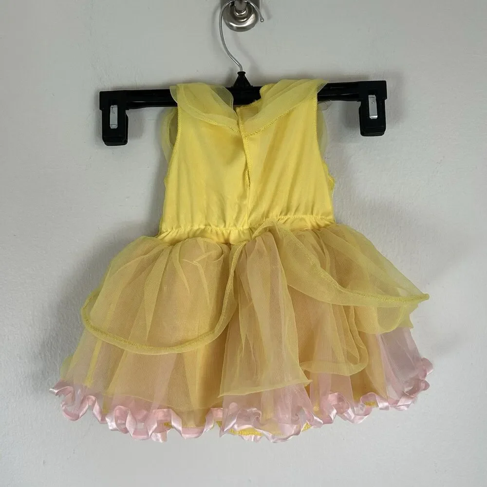DISNEY PRINCESS BELLE COSTUME DRESS HALLOWEEN INFANT BEAUTY BEAST 6-12 MONTH